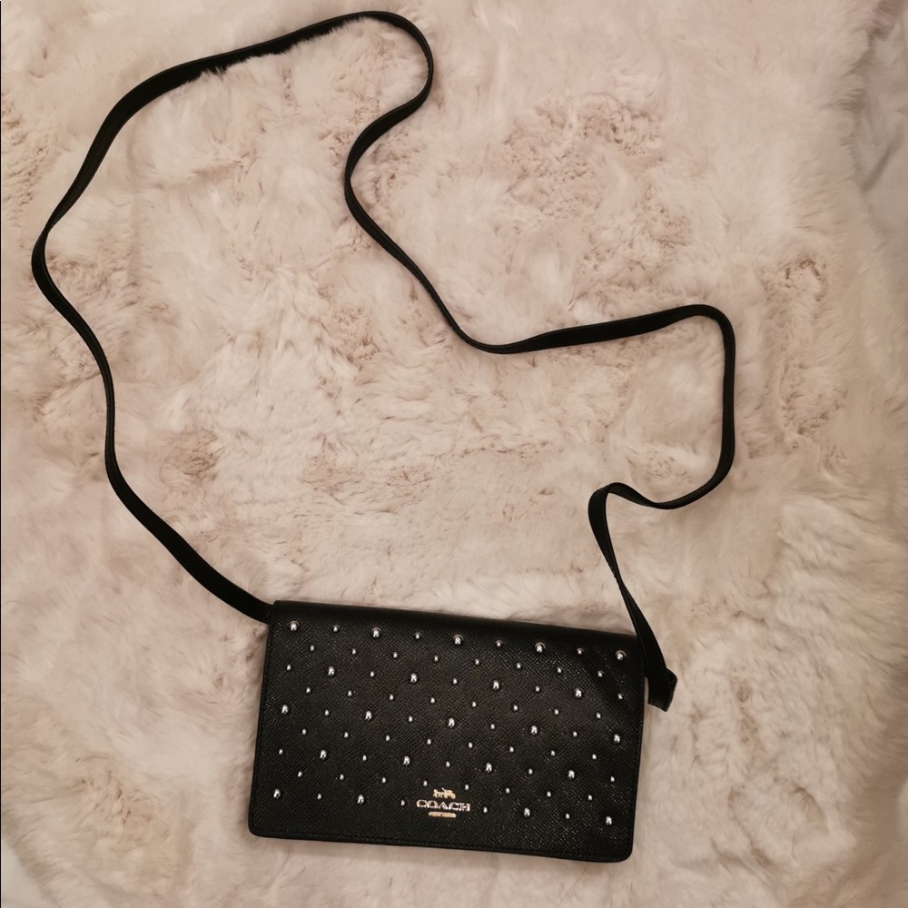 COACH F78698 HAYDEN FOLDOVER CROSSBODY CLUTCH WITH RIVETS（new without tag）